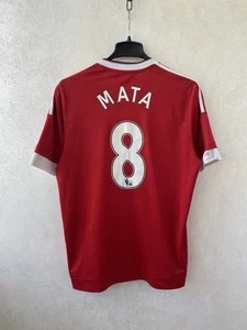 Manchester United 2015/16 #8 Juan Mata Home Soccer Jersey Football Shirt Size M - Picture 1 of 19