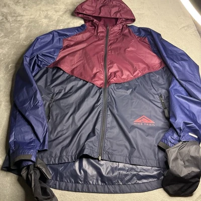 Chaqueta de Trail Running Nike Shield Storm-Fit Windrunner Usada en Excelente Condición para Hombres XL CZ9054-510 Foto 1 de 4