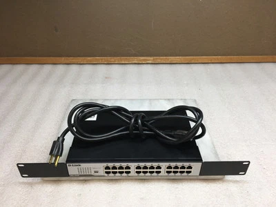 D-Link DGS-1024D 24-Port Gigabit Unmanaged Switch w/Power Cord & Ears - Image 1 of 4