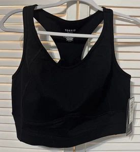 Sujetador deportivo tórrido negro calavera llamas malla superposición espalda deportiva talla 1/1X ropa deportiva - Imagen 1 de 14