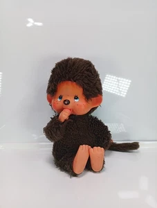 Vintage 1974 Monchhichi Sekiguchi Plush Monkey Furry Doll With Tail Vinyl Face - Picture 1 of 3