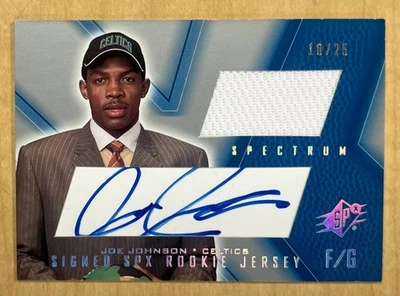 2001-02 SPx Signed SPx Rookie Jersey #104 Joe Johnson Blue Spectrum 10/25  Auto - Image 1 of 2