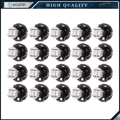 20X Ultra Blue T4/T4.2 Neo Wedge 3SMD LED Dash Climate HVAC Lights Switch Bulbs - Изображение 1 из 4