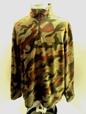 Starter Men's XL Mock Neck Camouflage Pullover 1/4 Zip Up Fleece Line Sweater - Image 1 of 4