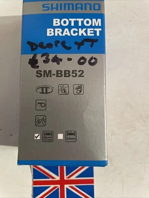 Shimano Deore SM-BB52 68/73mm Bottom Bracket MTB Sealed Hollowtech II 2 External - Image 1 of 4