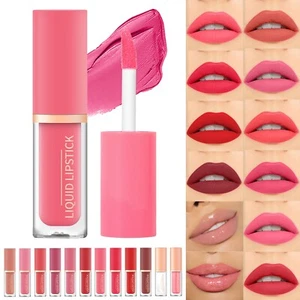 Mattes Liquid Lipstick Lip Plumper Makeup Pigmented Long Lasting Lip Gloss Gift - Picture 1 of 49