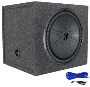 Kicker 48CWR154 COMPR15 15" 1600 Watt Car Subwoofer+Sealed Sub Box Enclosure - Picture 1 of 12