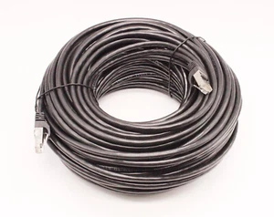 40m Patchkabel Netzwerkkabel Ethernet Kabel Netzwerk LAN Kabel Schwarz CAT 6E - Bild 1 von 1
