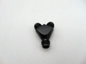 Y Adapter 6AN Fuel Distribution Block - Black Anodized Aluminum - Street or Race - Picture 1 of 5