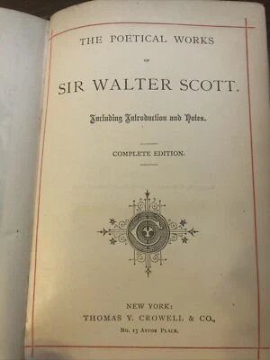 Antique Poems of Sir Walter Scott Complete Edition 1800 Rare - Image 1 of 4