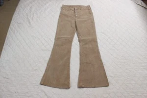 American eagle womens sz 6 beige button fly flared corduroy pants - Picture 1 of 11