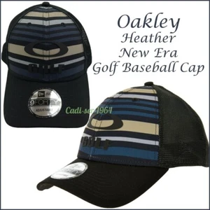 Oakley Mens Mesh Cap Golf NEW Heather New Era Stripe Golf Snapback Truckers Cap - Picture 1 of 24
