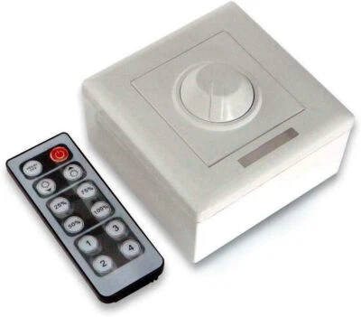 LED Dimmer Wall Switch DC12-24V 8A IR 12Key Remote Control For Single LED Strip - Image 1 of 4