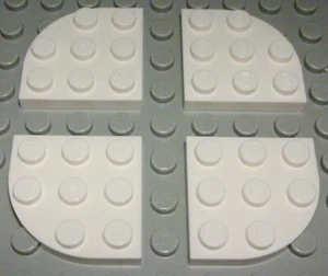 Lego Plate Corner Round 3x3 White 4 Pieces - Picture 1 of 1