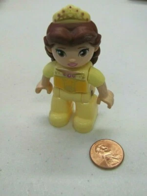 Lego Duplo Belle Princess 2.5" Figure From Beauty & Beast Movie All Yellow - Image 1 of 3