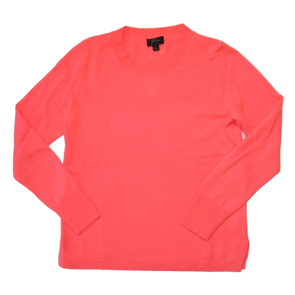 J.CREW Women’s 100 Cashmere Crewneck Sweater Pink Sz L Style K1313
