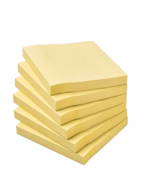 Post-It Notes 76 x 76 mm Yellow 100 Sheets Genuine 3M Pack of 6 - Image 1 of 4