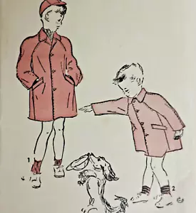 1940s Boys Advance #4442 Pattern Coat/Baseball Cap/Hat Sz 6 Chest 24 Complete - Picture 1 of 6