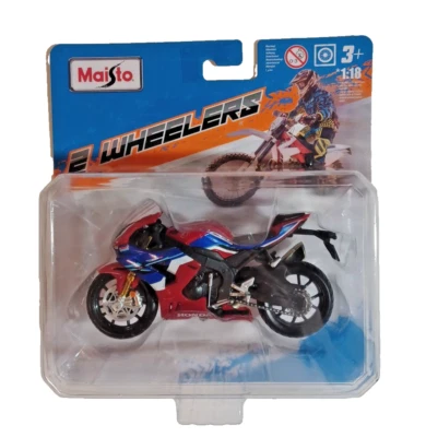 2025 Maisto 2 Wheelers Honda CBR1000RR-R Fireblade SP Red/Blue 1:18 Scale Metal - Image 1 of 3