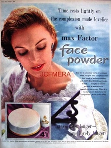 1955 Max Factor 'Face Powder' AD - Original Print ADVERT - Picture 1 of 1