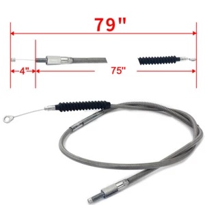 Softail Fatboy Clutch Cable Stainless Steel for Harley Dyna Low Rider FXDB FXDWG - Foto 1 di 9