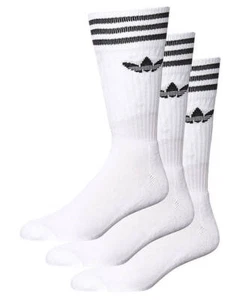 PACK DE 3 CALCETINES ADIDAS SOLID CREW BLANCOS EE. UU. PARA HOMBRE TALLA 9-11,5 NUEVO VENDEDOR AUSTRALIANO - Imagen 1 de 1