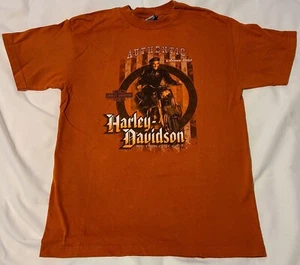 Harley Davidson Shirt Medium Rust Short Sleeve Dubuque Iowa NICE ! - Picture 1 of 7