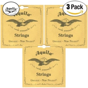 3-PACK Aquila #4U All Nylgut Soprano Ukulele Strings High G AQ-S MADE IN ITALY - Picture 1 of 1