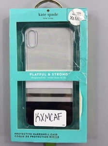 Kate Spade New York Charlotte Stripe Case für iPhone XS Max schwarz/weiß/silber - Bild 1 von 2
