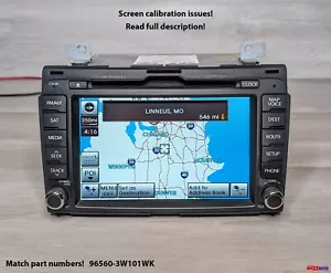 READ! 2011-2013 KIA SPORTAGE TOUCH SCREEN NAVIGATION NAV RADIO 96560-3W101WK OEM - Picture 1 of 8
