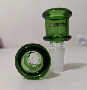14mm Glass Thick Screen Slide BOWL Male for Water Pipe Bong (1 - ONE) Green - Picture 1 of 7