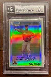 2010 Bowman Chrome 278/500 Jose Altuve Refractor Rookie BGS 8 NM-MT BCP137 - Picture 1 of 2