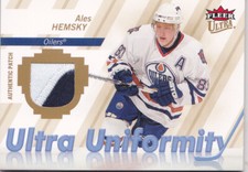 07-08 Fleer Ultra Ales Hemsky /25 PATCH Uniformity Oilers 2007