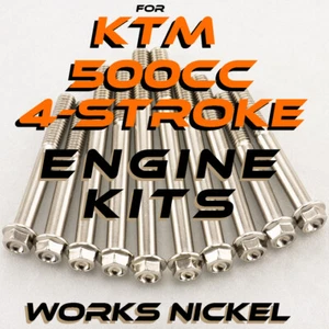 Kit de pernos de motor de níquel Works KTM 500cc 4 tiempos | niquelado con aspecto de titanio - Imagen 1 de 12