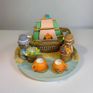 Precious Moments 1998 mini juego de té de Acción de Gracias 10 piezas Mayflower, Pilgrim, Indian  - Imagen 1 de 10