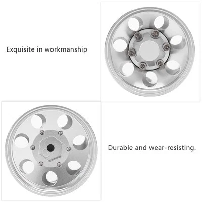 Rear RC Trailer Front Rear Wheels Felgen Naben Mit 7 Speichen Für 1/ UI - Bild 1 von 4