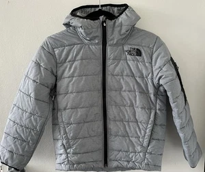 The North Face Gray Puffer Jacket Boys Size Medium - Picture 1 of 8