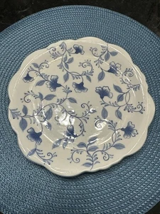 Hermosa placa vintage floral azul y blanco pintada a mano - Imagen 1 de 4