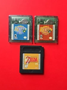 Zelda Oracle of Ages Seasons DX Nintendo Game Boy Color Lot 3 Games Authentic - Picture 1 of 18