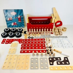 Wooden Tool Box Vilac Multi Function Construction Toy Kids Parts Not Complete VG - Picture 1 of 15