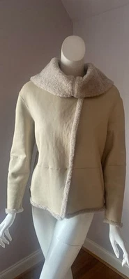 Chaqueta de piel de oveja Brunello Cucinelli para mujer con cuello separado talla 40 Foto 1 de 4