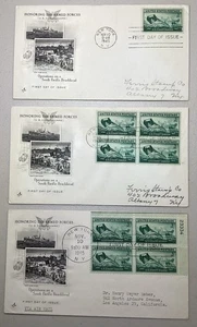 FDC United States Coast Guard Armed Forces Block 3c 1945 - Picture 1 of 2