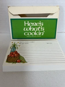 Tarjetas de recetas actuales de colección 1978 Here's What's Cookin' Apples, Basket Illus. #60 - Imagen 1 de 6