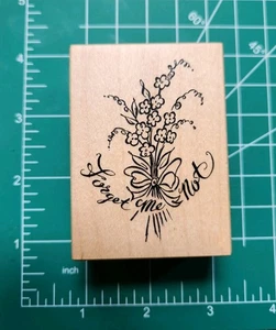 Vintage PSX Rubber Stamp. Forget me NOT Boquet Comb ship B12 - Picture 1 of 6