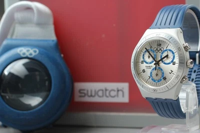 Batteria nuova [quasi nuova con scatola e documenti] Vintage Swatch Irony Oly... - Immagine 1 di 4