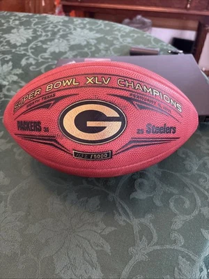 Auténtico Wilson “The Duke” Fútbol Super Bowl XLV Packers Edición Limitada Foto 1 de 4