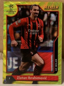 2021-22 Topps Merlin Zlatan Ibrahimovic Yellow Wave Refractor 164/225 SP - Picture 1 of 2