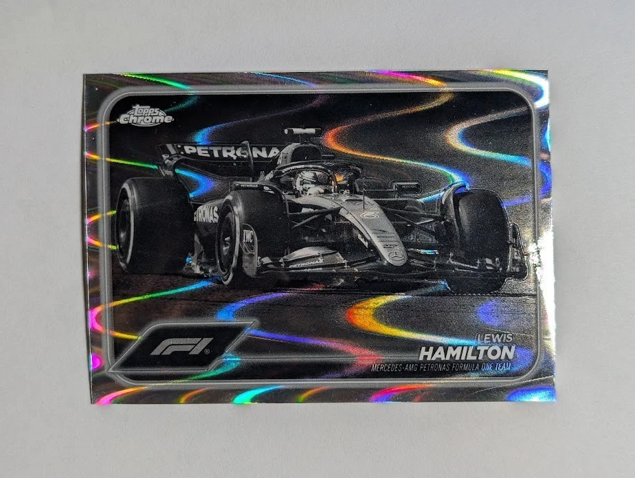 Lewis Hamilton #78 2024 Topps Chrome F1 Black White Raywave Parallel Formula 1 - Image 1 of 2