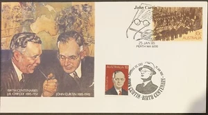 1985 APM15790 & APM15750 Pict.PMK John Curtin Birth Centenary. 2 PMK on PSE - Picture 1 of 2