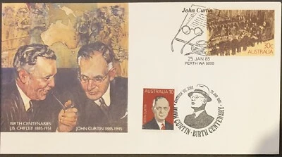 1985 APM15790 & APM15750 Pict.PMK John Curtin Birth Centenary. 2 PMK on PSE - Image 1 of 2
